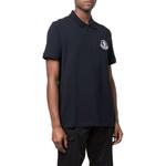 Футболка поло мужская тёмно-синяя Moncler - фото 5