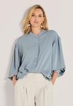 Блуза MADELEINE Button-down blouse, Smoky Blue/Light Blue - фото