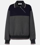 Свитшот с цветными блоками Miu Miu, Grey - фото