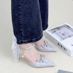 Ainer-cat Ainer cat Slim Heel High Heels Women's Silver - фото 9