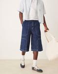 Джинсовые шорты ASOS DESIGN удлиненной длины, необработанные - фото 5