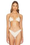 Треугольный верх бикини gia Vitamin A, бежевый - фото