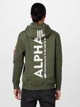 Толстовка ALPHA INDUSTRIES, оливковый - фото 2