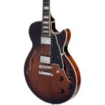 Полуполая электрогитара D'Angelico Premier SS со стопбаром Brown Burst - фото 3