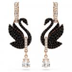 Серьги-Капли в форме лебедя Swarovski - фото 3