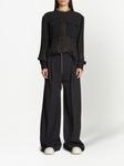 Proenza Schouler pleated long-sleeved blouse, черный - фото 2