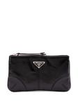 Кошелек с треугольным логотипом Prada, черный - фото