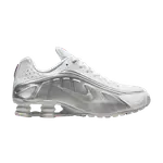 Кроссовки Nike Shox R4 White Metallic Silver, серебряный - фото