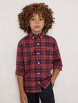 Детская рубашка Bronts в клетку Reiss, Red/Navy Blue - фото 3
