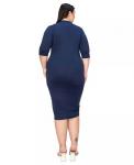 Женское платье Mona Midi размера Plus L I V D, синий - фото 3