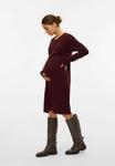 Вязаное платье MLISLA UMSTANDS MAMALICIOUS, бордовый - фото 5