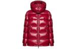 Пуховик женский красный Moncler - фото