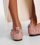 Кожаные балетки с бантом Acne Studios, розовый - фото 7