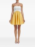 POST MERIDIEM платье мини со складками, желтый - фото 2