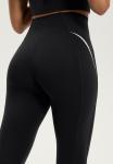 Леггинсы OYSHO COMPRESSIVE HIGH RISE ANKLE-LENGTH WITH SIDE STRIPES, Black - фото 5