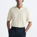 Рубашка поло мужская бежевая Zara, бежевый - фото 3