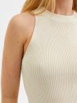 Вязаный топ Selected Solina, бежевый - фото 3