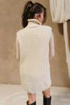 Платье-свитер с косами в кремовом цвете Cloud Ten, кремовый - фото 3