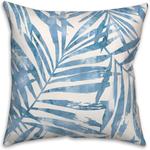 Creative Products Декоративная подушка с узором пальмовых листьев, синий Navy Palm Leaf Pattern - фото 2