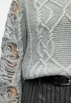 Джемпер Object PULLOVER CHUNKY, Light Grey Melange/Light Grey - фото 4