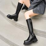 Высокие сапоги женские черные EBLAN - фото 7