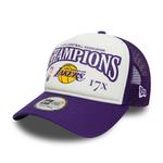 Кепка NBA LOS ANGELES LAKERS LEAGUE CHAMPIONS TRUCKER CAP New Era, цвет Lila - фото