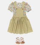 Хлопковое платье-сарафан Amélia Bonpoint, Lichen - фото 2