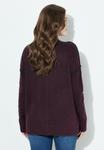 Джемпер Ulla Popken CONTRAST TRIM LONG SLEEVE, Dark Claret/Berry - фото 2