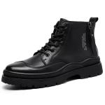 Ботинки Short Martin мужские черные YEDANI, Черные однослойные туфли - фото 7