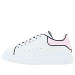 Кроссовки oversized leather sneakers 'white pink' Alexander Mcqueen, белый - фото