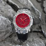 Часы Casio G-Shock Analog-Digital 2100 Series, арт. GA-2100-4A, черный/прозрачный/красный - фото 2