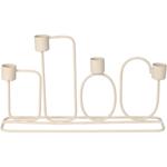 Подсвечник Home Styling Collection бежевый, 7/15,7/27 см - фото