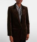 Хлопковый вельветовый блейзер Diane Nili Lotan, Espresso - фото 6