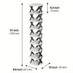 9-уровневая вертикальная полка для обуви - компактный органайзер для обуви, который можно разместить в прихожей, шкафу, общежитии или ванной комнате - Black Nine Proxxi, Black Nine - фото 4