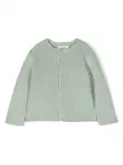 Кардиган в рубчик TEDDY & MINOU, зеленый - фото