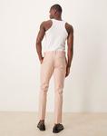 ASOS DESIGN облегающие брюки из розового льна - фото 3