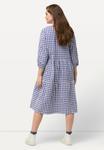 Платье Ulla Popken GINGHAM SEERSUCKER 3/4 SLEEVE, Navy Blue/Dark Blue - фото 3