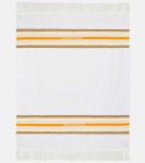 Полосатое хлопковое одеяло Burberry, White - фото