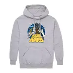 Мужской флисовый пуловер с капюшоном в стиле ретро Star Wars, серый - фото