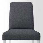 Стол и 6 стульев DANDERYD/BERGMUND IKEA, 180 см, цвет white/gunnared medium grey - фото 4