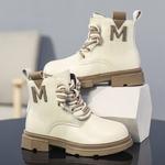 Детские кожаные ботинки для детей TONYBEAR, экрю - фото 2