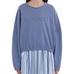 Свитшот с логотипом MARNI, синий - фото 3