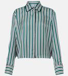 Рубашка из полосатого шелка Brama Max Mara, Bco - фото
