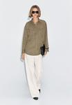 Блуза Massimo Dutti LONG WITH POCKET DETAILS, Khaki - фото 3