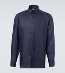 Льняная рубашка Etro, Dark Blue - фото