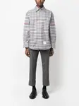 Рубашка в клетку THOM BROWNE, серый - фото 2