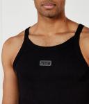 Майка мужская Versace Jeans Couture облегающего кроя на тонких лямках, черный - фото 4