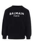 Толстовка с логотипом Balmain Kids, черный - фото