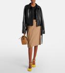 Хлопковая плиссированная юбка миди Loewe, бежевый - фото 2