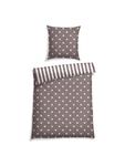 Постельное белье Schiesser set Sterne Feinbiber 2 tlg, серо-коричневый - фото 4